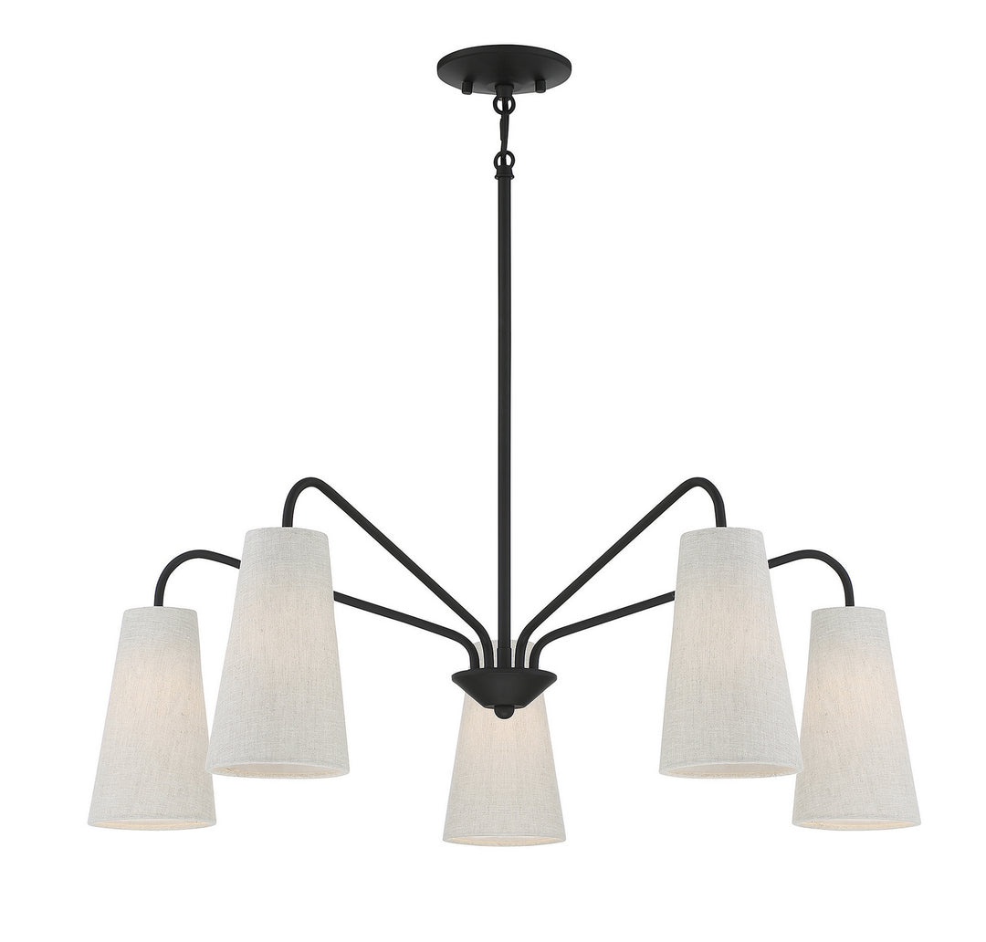 Savoy House Edgewood 1-1786-5-89 Chandelier Light - Matte Black