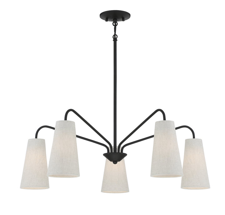 Savoy House Edgewood 1-1786-5-89 Chandelier Light - Matte Black