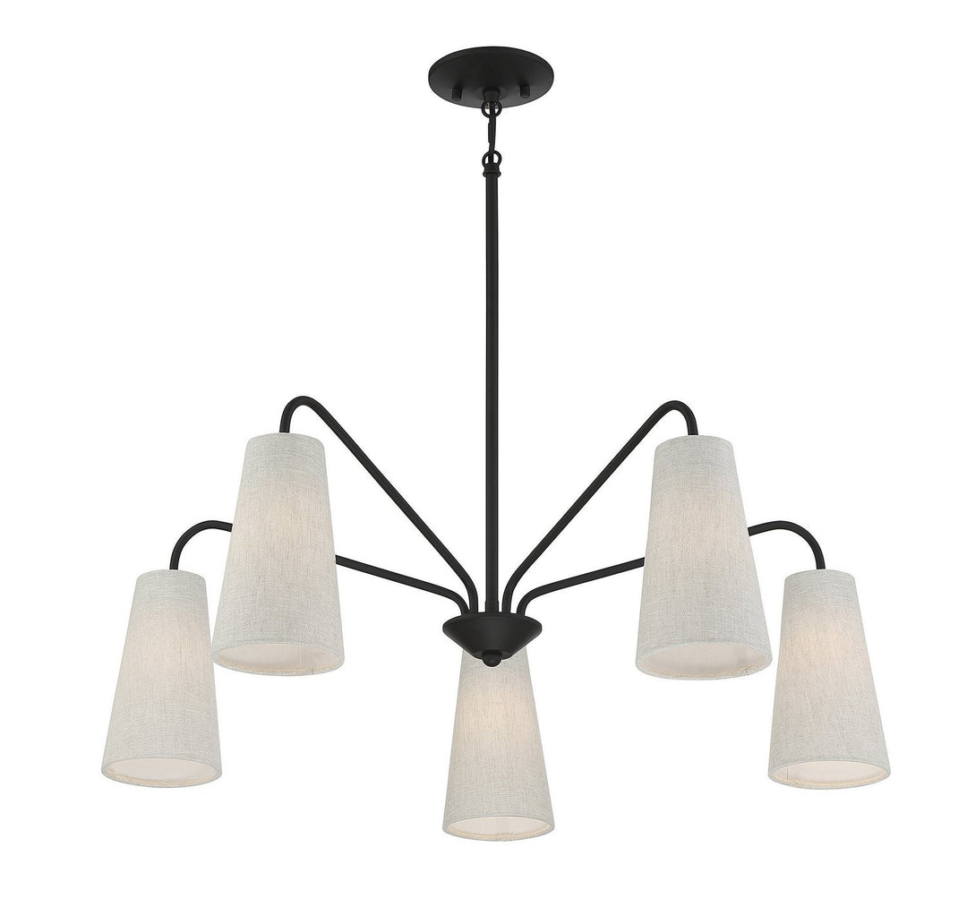 Savoy House Edgewood 1-1786-5-89 Chandelier Light - Matte Black