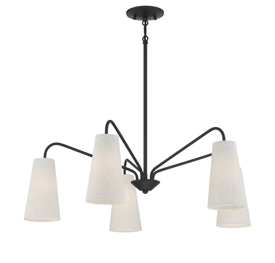 Savoy House Edgewood 1-1786-5-89 Chandelier Light - Matte Black