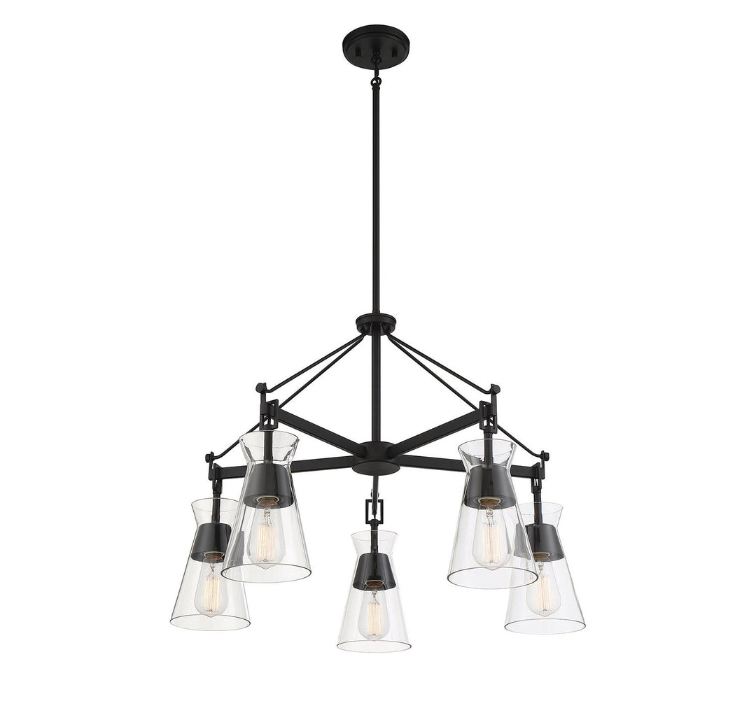 Savoy House Lakewood 1-1832-5-89 Chandelier Light - Matte Black