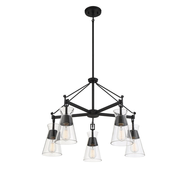 Savoy House Lakewood 1-1832-5-89 Chandelier Light - Matte Black