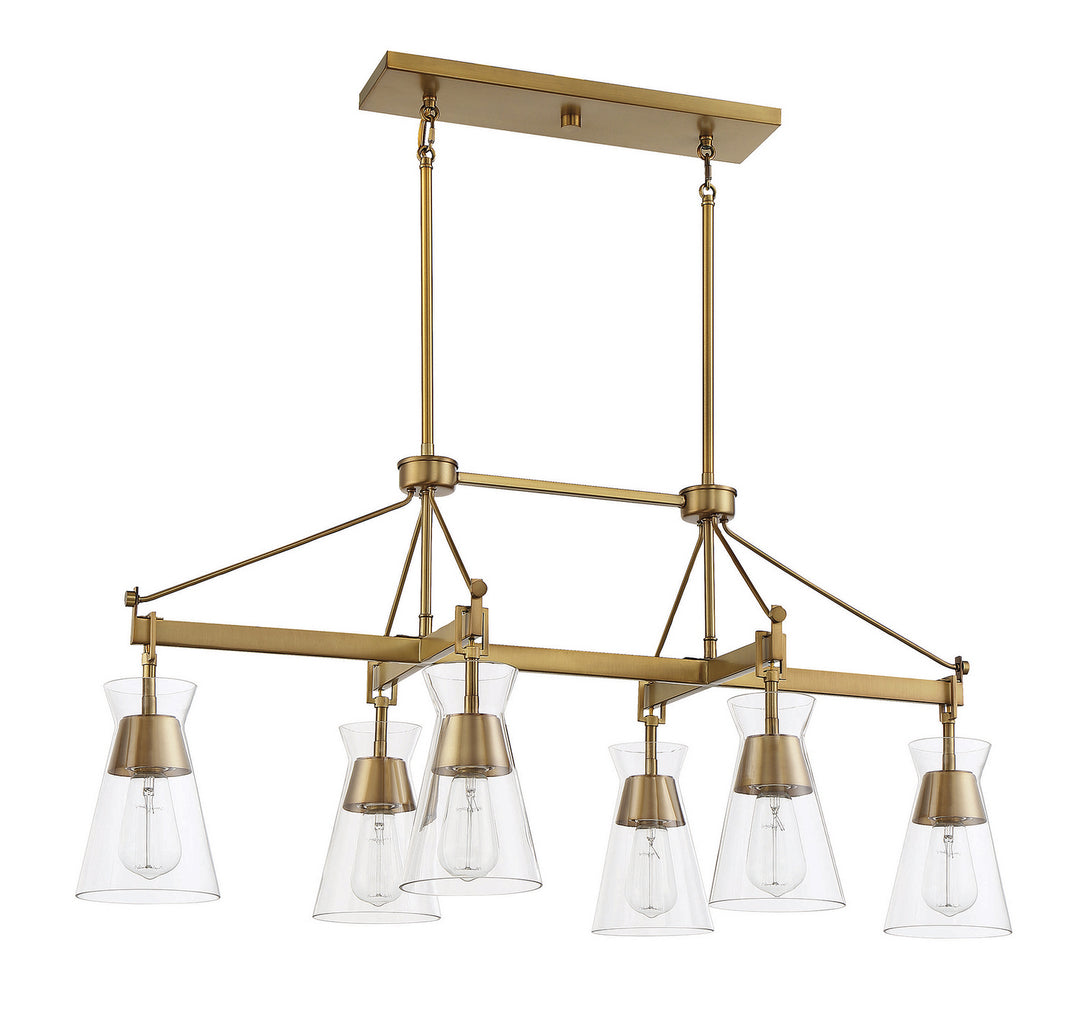 Savoy House Lakewood 1-1833-6-322 Pendant Light - Warm Brass