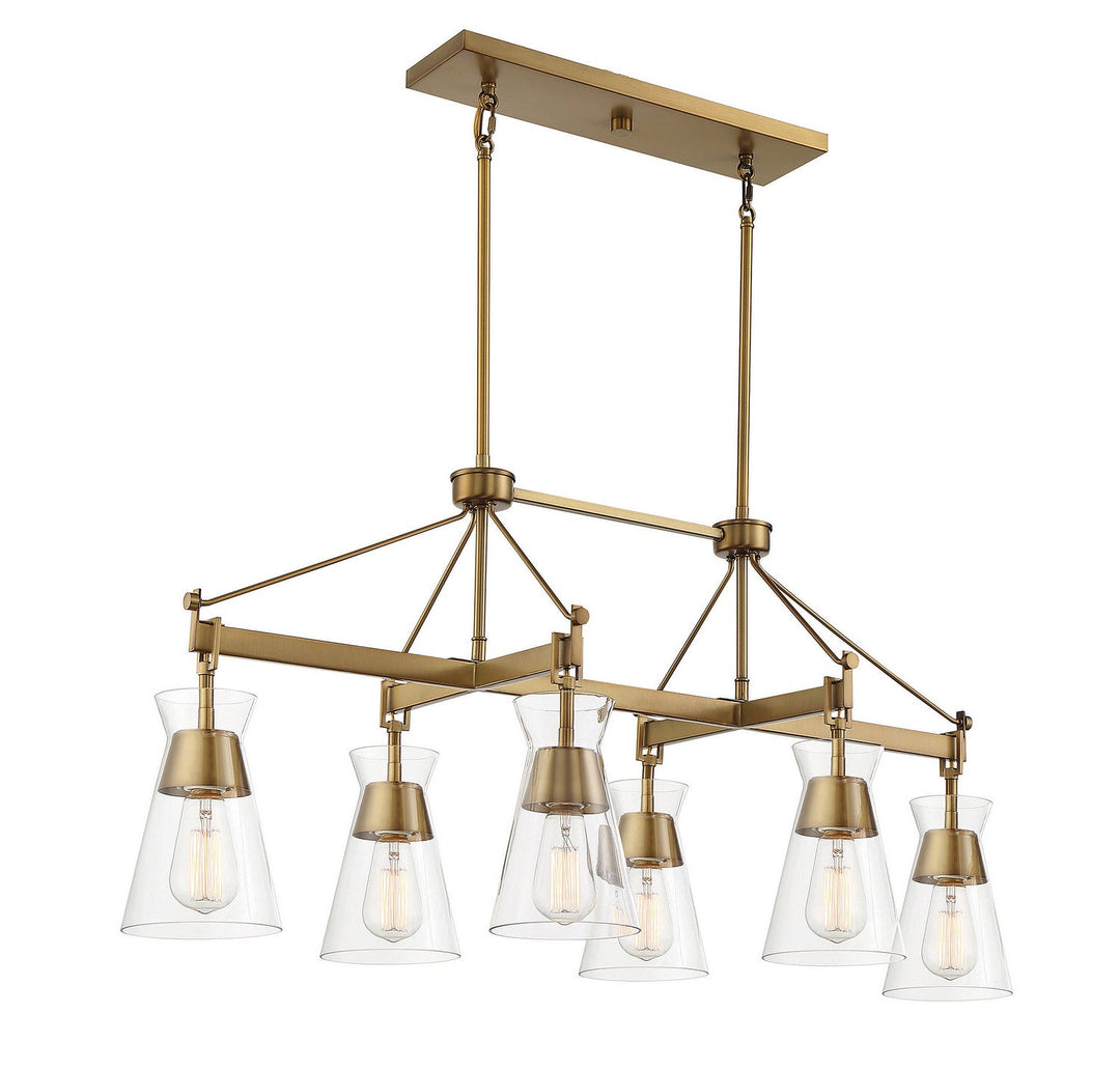 Savoy House Lakewood 1-1833-6-322 Pendant Light - Warm Brass