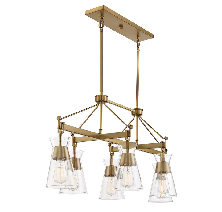 Savoy House Lakewood 1-1833-6-322 Pendant Light - Warm Brass