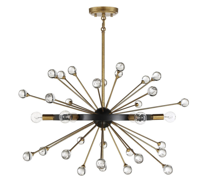 Savoy House Ariel 1-1857-6-62 Chandelier Light - Como Black with Gold