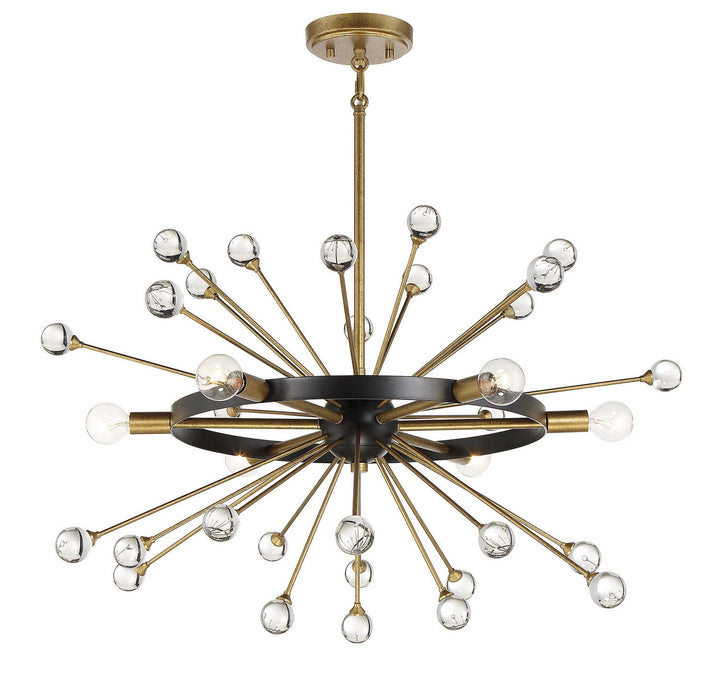 Savoy House Ariel 1-1857-6-62 Chandelier Light - Como Black with Gold