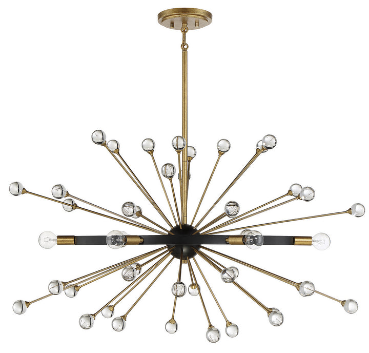 Savoy House Ariel 1-1858-6-62 Chandelier Light - Como Black with Gold