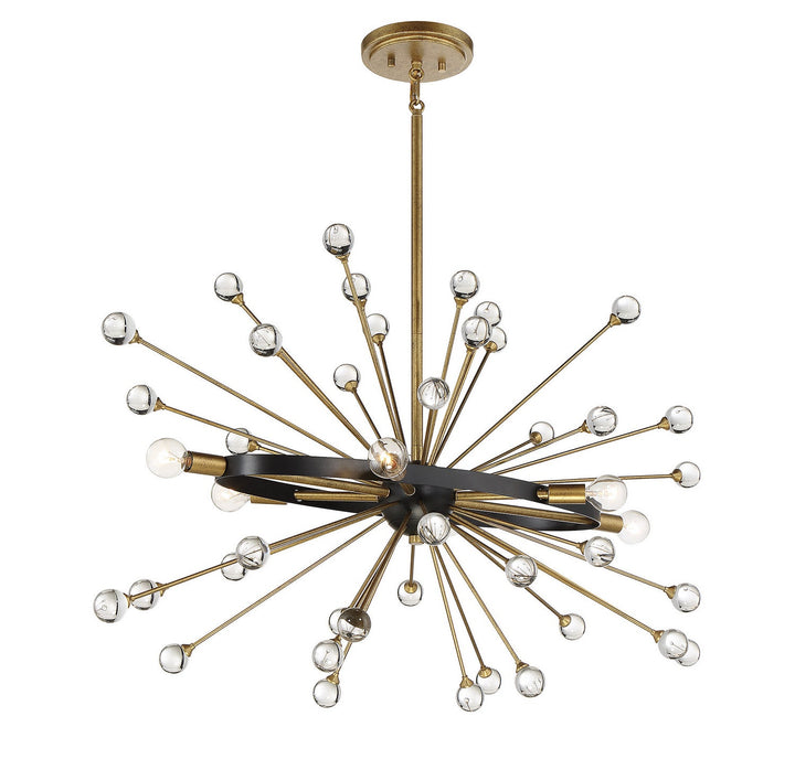 Savoy House Ariel 1-1858-6-62 Chandelier Light - Como Black with Gold