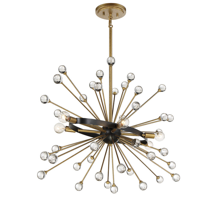 Savoy House Ariel 1-1858-6-62 Chandelier Light - Como Black with Gold