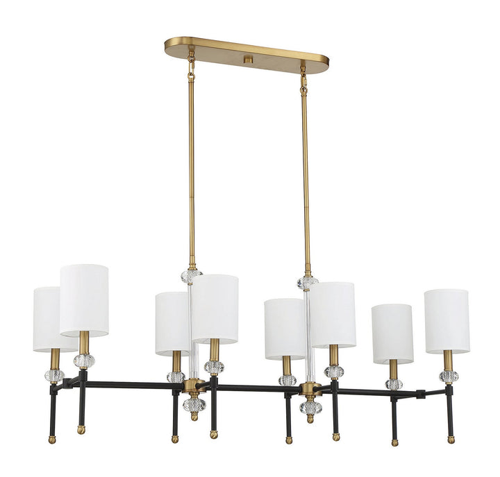 Savoy House Tivoli 1-1889-8-143 Pendant Light - Matte Black with Warm Brass Accents