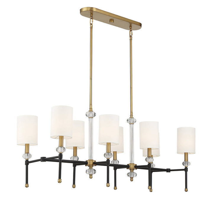 Savoy House Tivoli 1-1889-8-143 Pendant Light - Matte Black with Warm Brass Accents