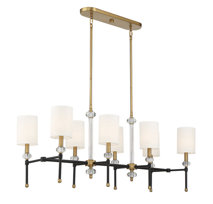 Savoy House Tivoli 1-1889-8-143 Pendant Light - Matte Black with Warm Brass Accents