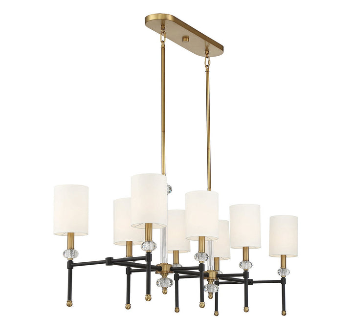 Savoy House Tivoli 1-1889-8-143 Pendant Light - Matte Black with Warm Brass Accents
