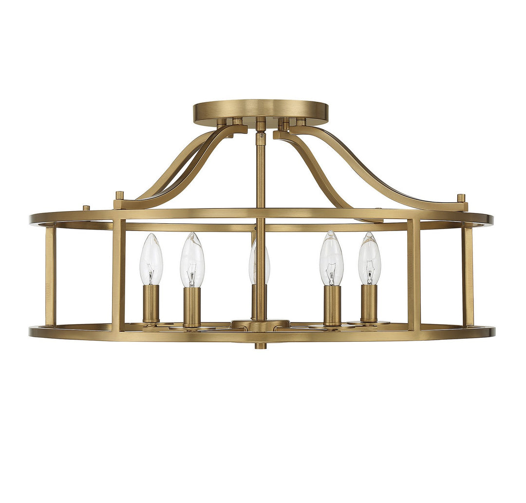 Savoy House Stockton 6-1679-5-322 Ceiling Light - Warm Brass