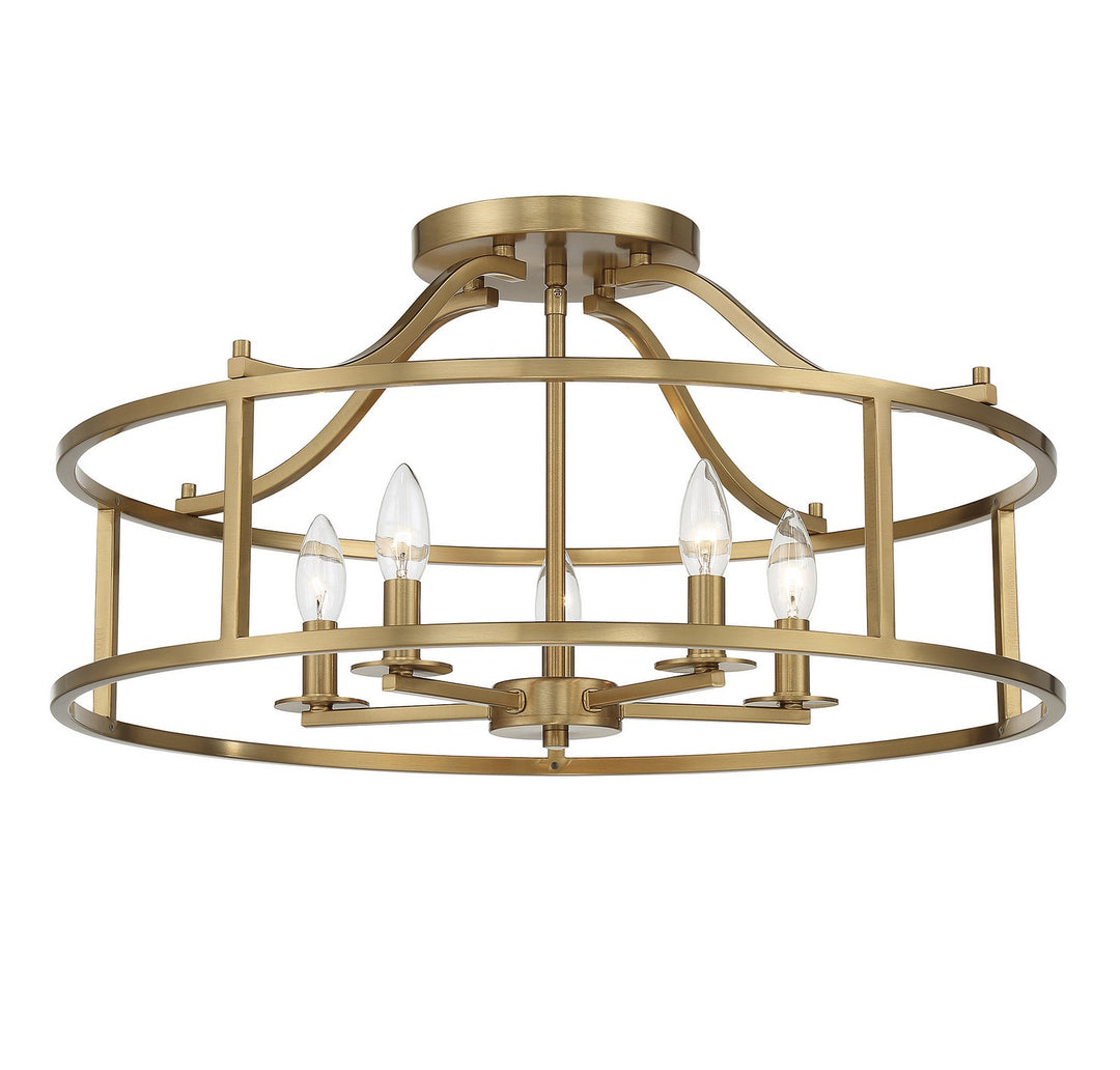 Savoy House Stockton 6-1679-5-322 Ceiling Light - Warm Brass