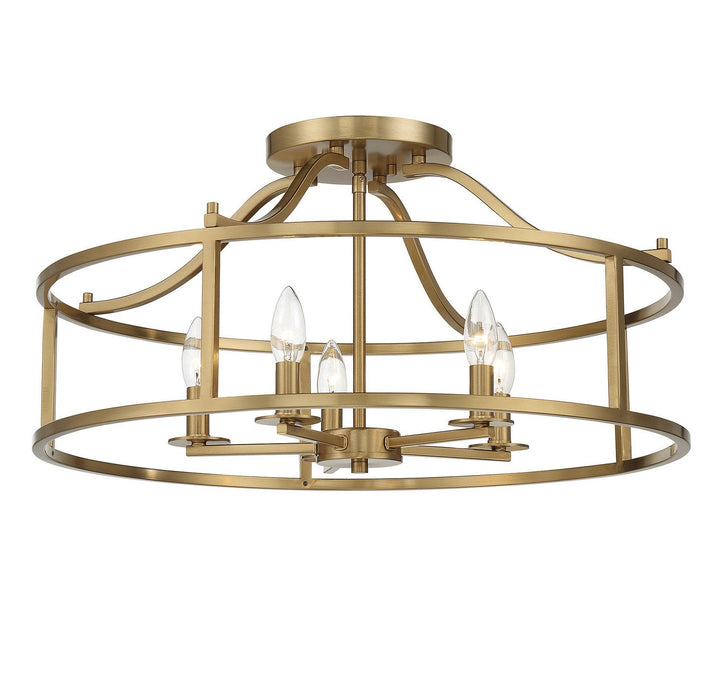 Savoy House Stockton 6-1679-5-322 Ceiling Light - Warm Brass