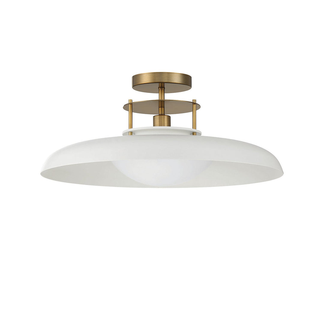 Savoy House Gavin 6-1685-1-142 Ceiling Light - White with Warm Brass Accents