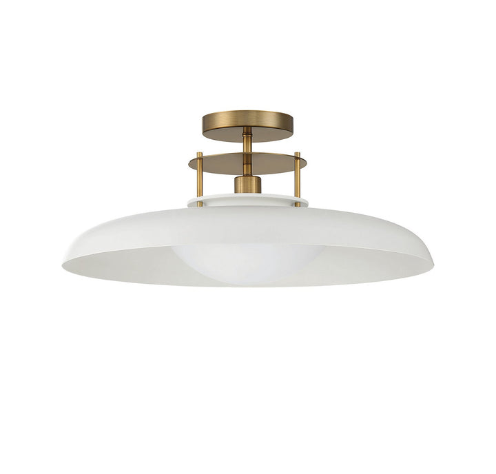 Savoy House Gavin 6-1685-1-142 Ceiling Light - White with Warm Brass Accents