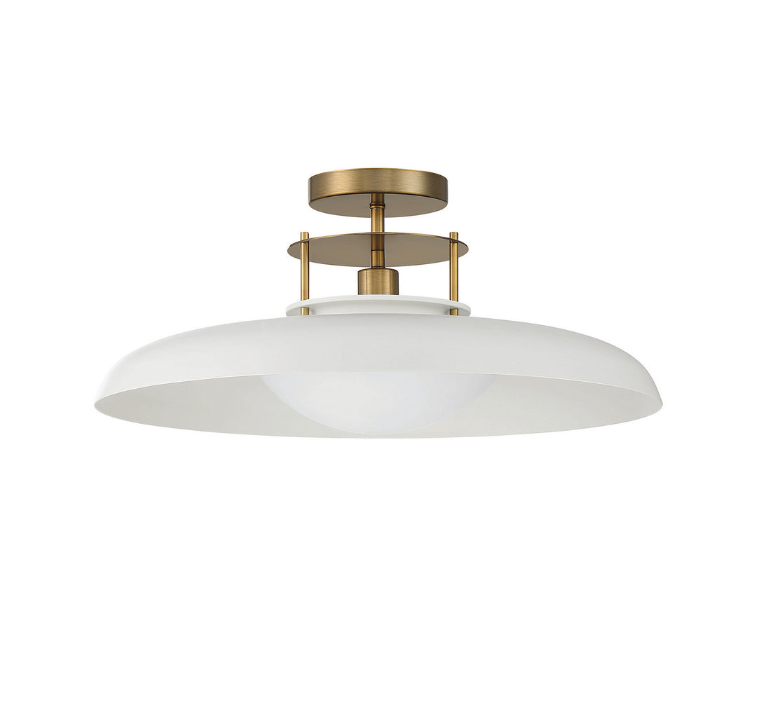 Savoy House Gavin 6-1685-1-142 Ceiling Light - White with Warm Brass Accents