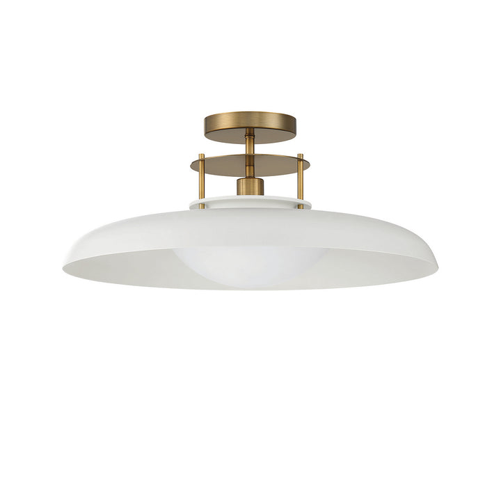 Savoy House Gavin 6-1685-1-142 Ceiling Light - White with Warm Brass Accents