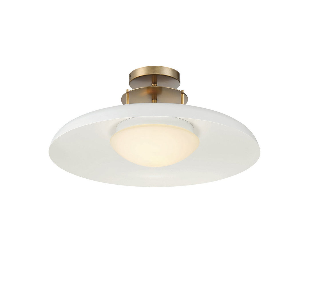Savoy House Gavin 6-1685-1-142 Ceiling Light - White with Warm Brass Accents