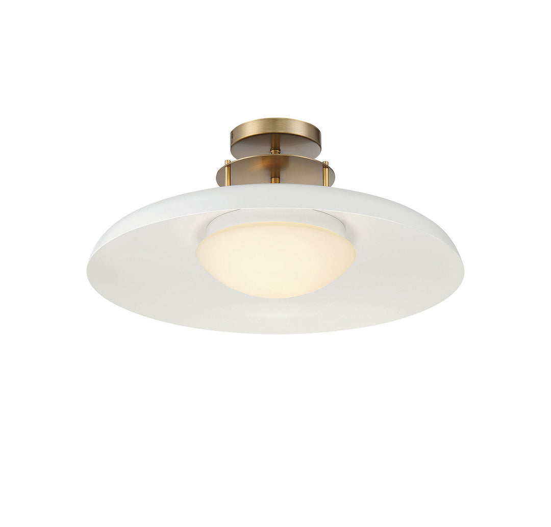 Savoy House Gavin 6-1685-1-142 Ceiling Light - White with Warm Brass Accents