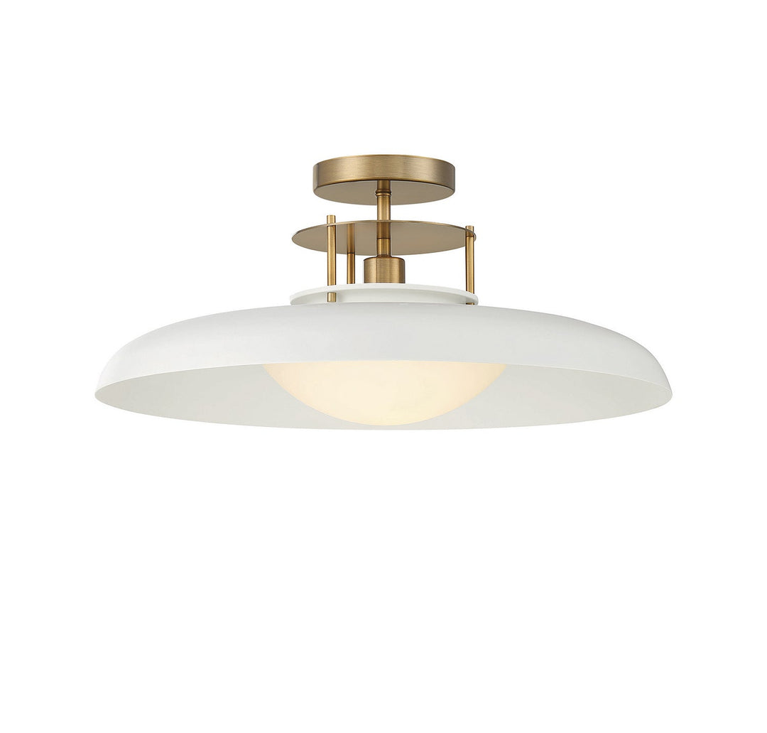 Savoy House Gavin 6-1685-1-142 Ceiling Light - White with Warm Brass Accents