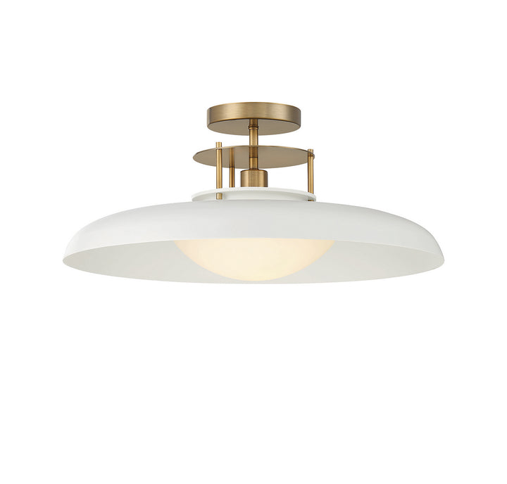 Savoy House Gavin 6-1685-1-142 Ceiling Light - White with Warm Brass Accents