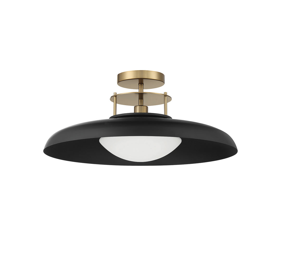 Savoy House Gavin 6-1685-1-143 Ceiling Light - Matte Black with Warm Brass Accents