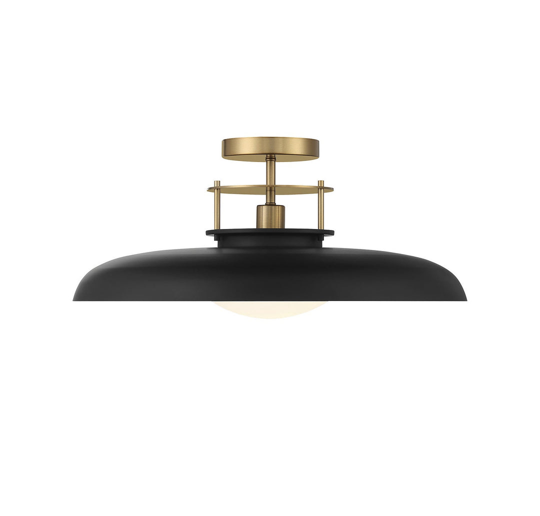 Savoy House Gavin 6-1685-1-143 Ceiling Light - Matte Black with Warm Brass Accents