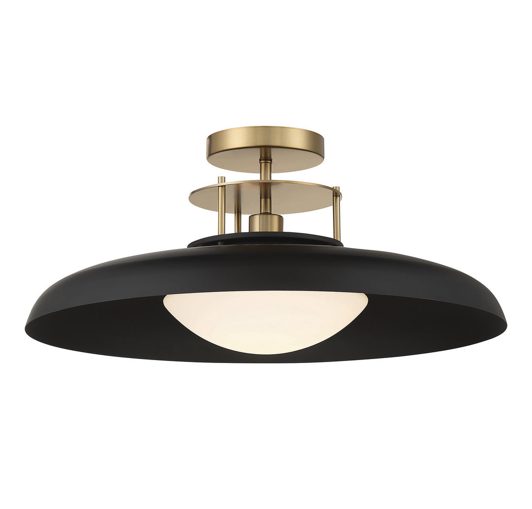 Savoy House Gavin 6-1685-1-143 Ceiling Light - Matte Black with Warm Brass Accents