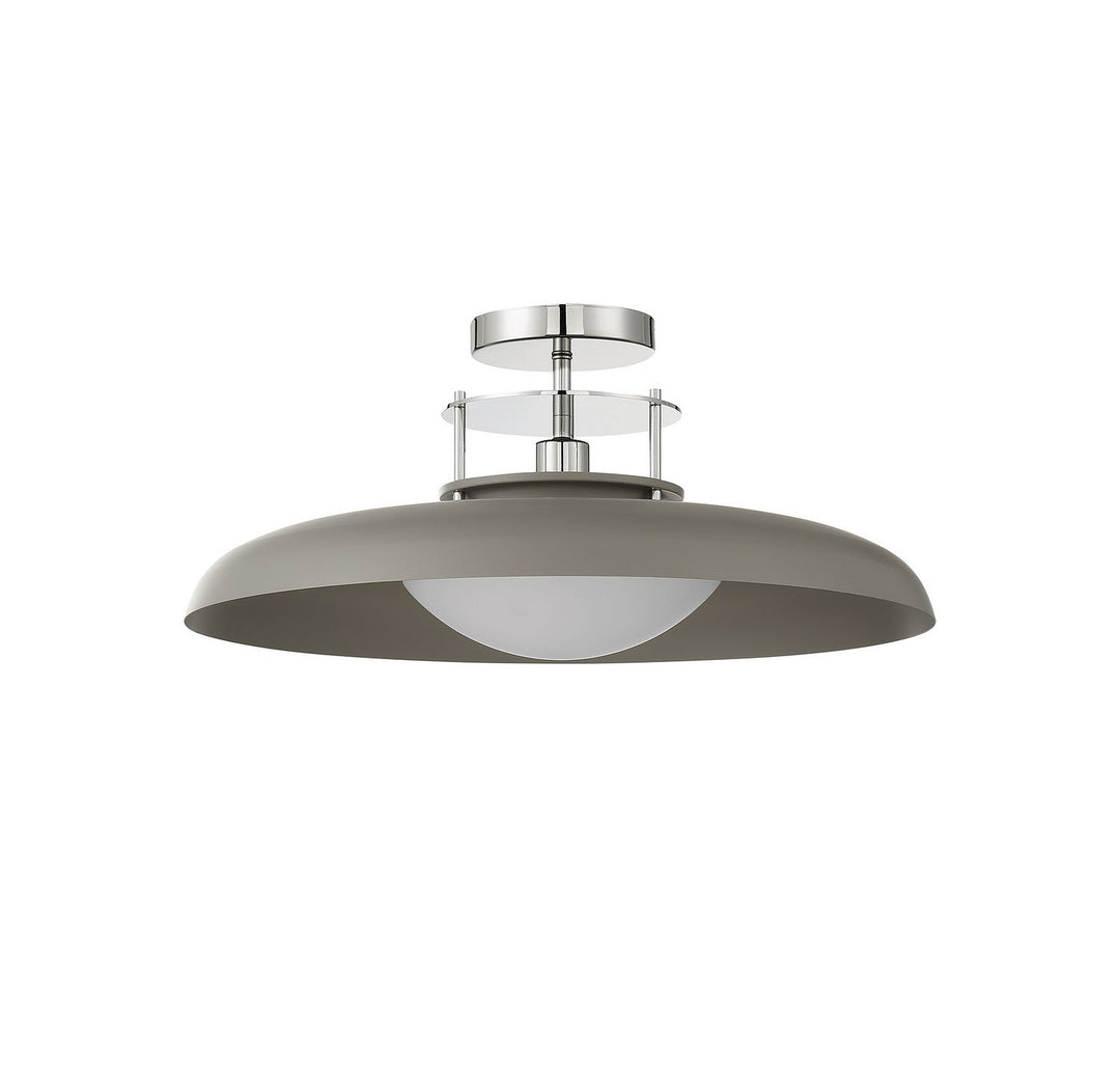 Savoy House Gavin 6-1685-1-175 Ceiling Light - Gray with Polished Nickel Accents