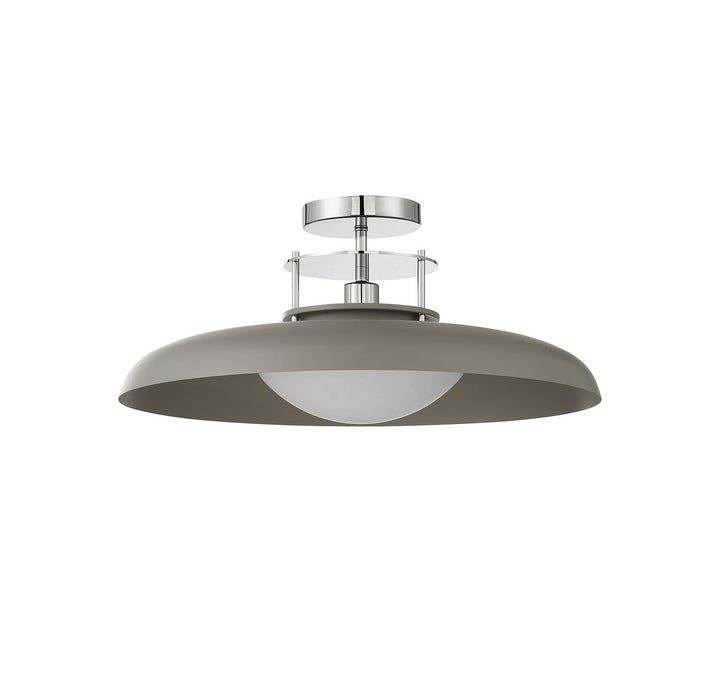 Savoy House Gavin 6-1685-1-175 Ceiling Light - Gray with Polished Nickel Accents