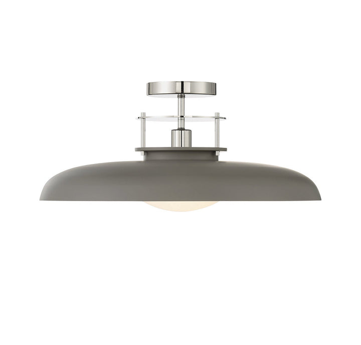 Savoy House Gavin 6-1685-1-175 Ceiling Light - Gray with Polished Nickel Accents