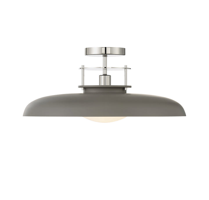 Savoy House Gavin 6-1685-1-175 Ceiling Light - Gray with Polished Nickel Accents