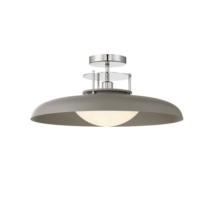 Savoy House Gavin 6-1685-1-175 Ceiling Light - Gray with Polished Nickel Accents