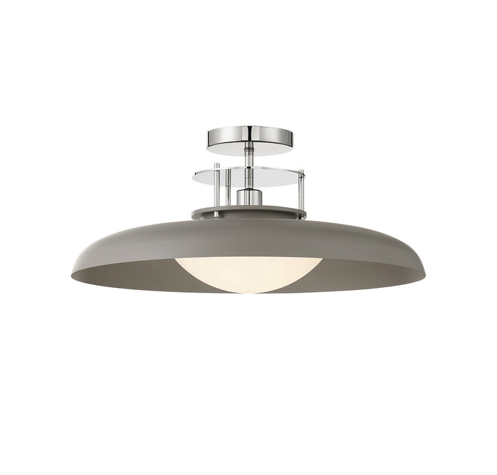Savoy House Gavin 6-1685-1-175 Ceiling Light - Gray with Polished Nickel Accents