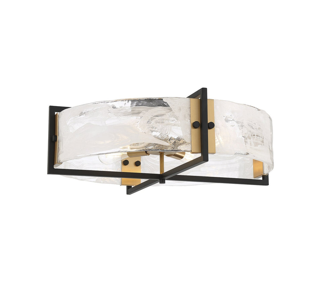 Savoy House Hayward 6-1695-4-143 Ceiling Light - Matte Black with Warm Brass Accents