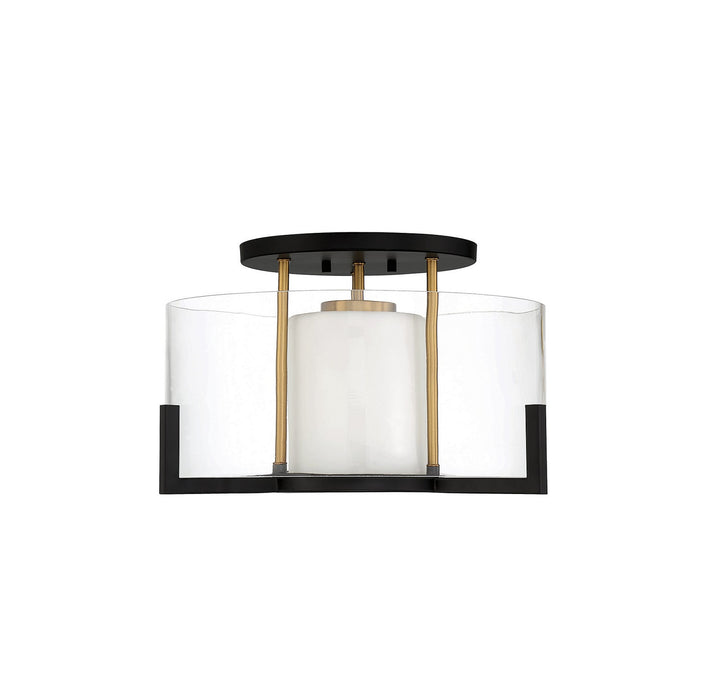 Savoy House Eaton 6-1981-1-143 Ceiling Light - Matte Black with Warm Brass Accents