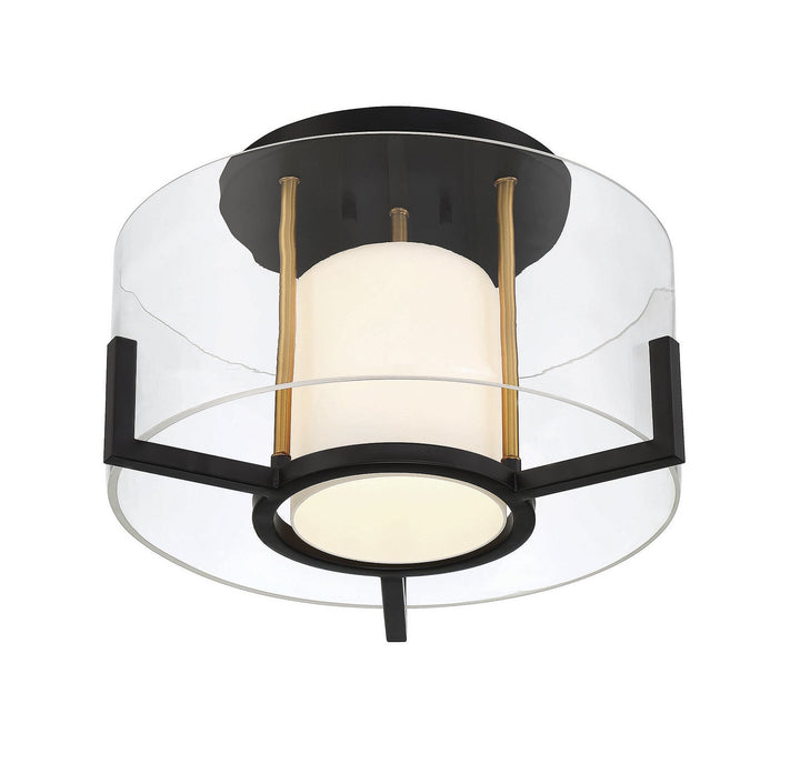 Savoy House Eaton 6-1981-1-143 Ceiling Light - Matte Black with Warm Brass Accents