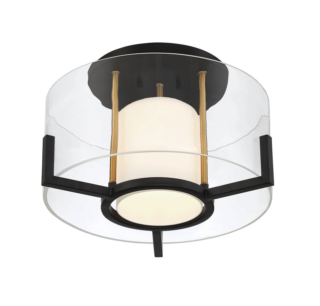 Savoy House Eaton 6-1981-1-143 Ceiling Light - Matte Black with Warm Brass Accents