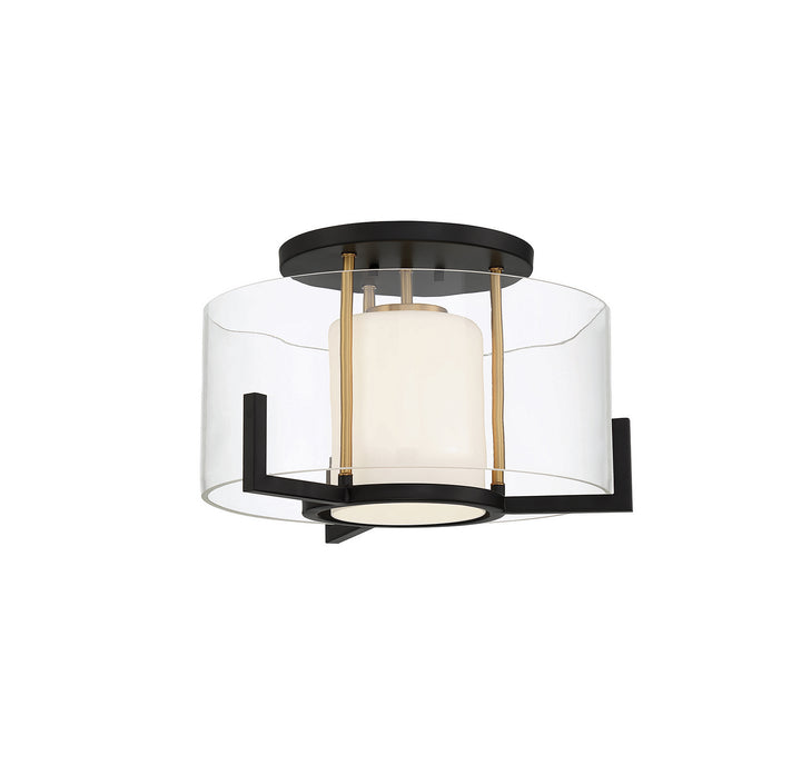 Savoy House Eaton 6-1981-1-143 Ceiling Light - Matte Black with Warm Brass Accents