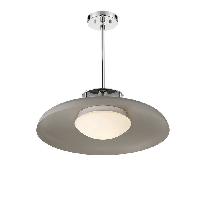 Savoy House Gavin 7-1690-1-175 Pendant Light - Gray with Polished Nickel Accents