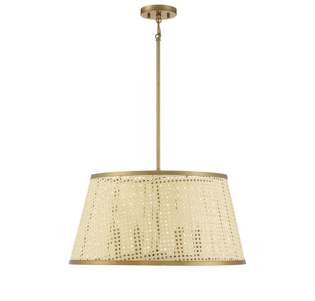 Savoy House Astoria 7-1771-6-200 Pendant Light - Natural with Burnished Brass
