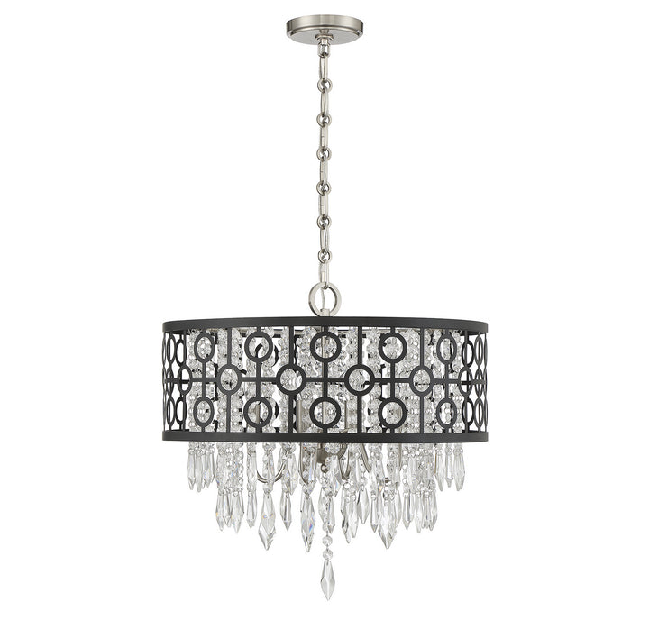 Savoy House Rory 7-1878-4-66 Pendant Light - Matte Black with Satin Nickel