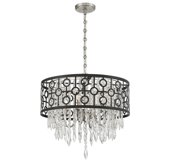 Savoy House Rory 7-1878-4-66 Pendant Light - Matte Black with Satin Nickel