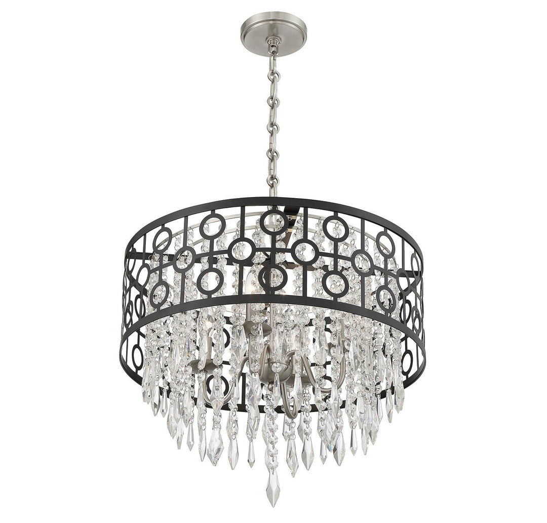 Savoy House Rory 7-1878-4-66 Pendant Light - Matte Black with Satin Nickel