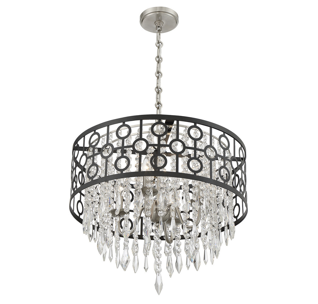 Savoy House Rory 7-1878-4-66 Pendant Light - Matte Black with Satin Nickel
