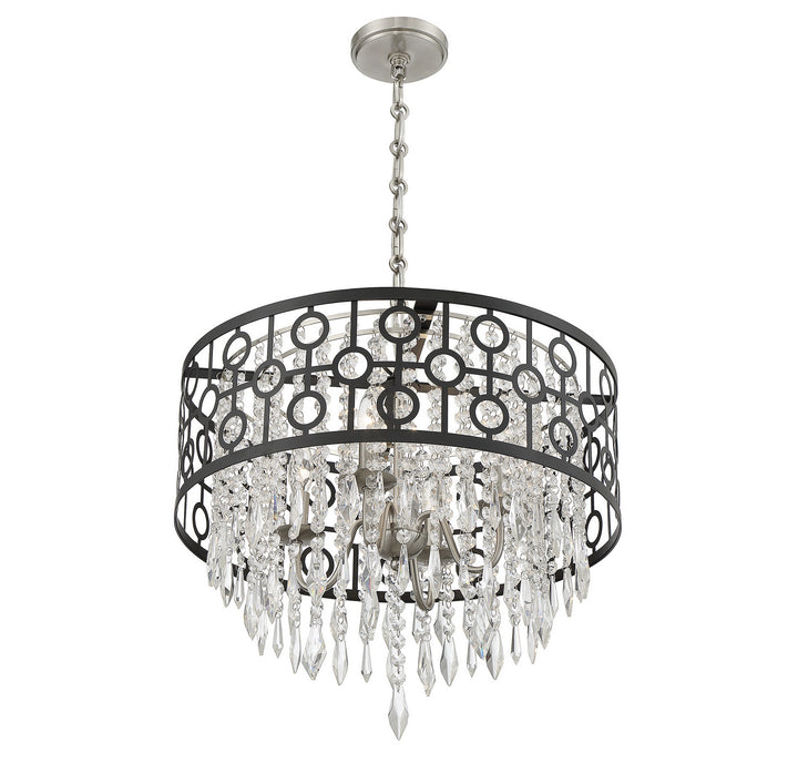 Savoy House Rory 7-1878-4-66 Pendant Light - Matte Black with Satin Nickel